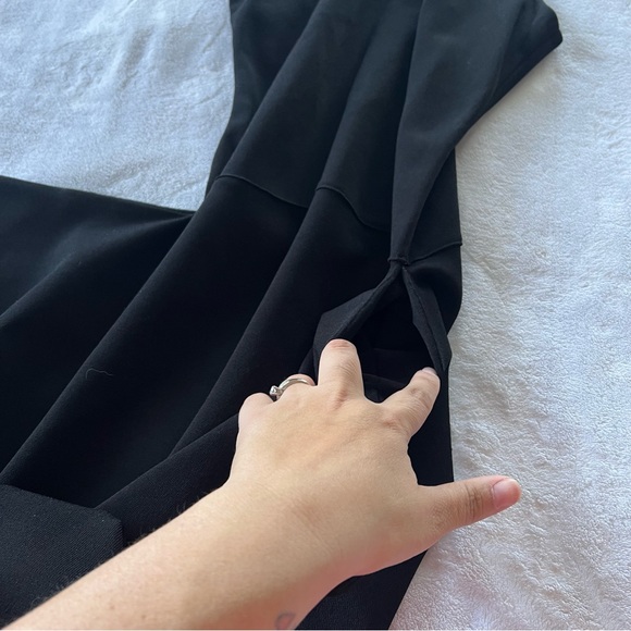 Stella McCartney Black Asymmetrical Handkerchief Hem Sleeveless Midi Dress 12 - Picture 9 of 12